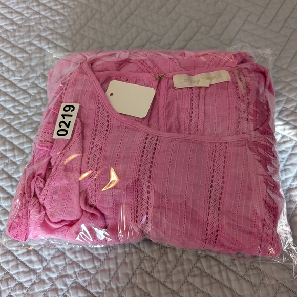 LoveShackFancy Pink Ruffle Mini Dress - Picture 13 of 13